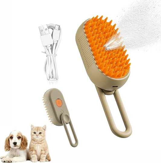 Cepillo de Vapor para Mascotas Con Mango 3 En 1